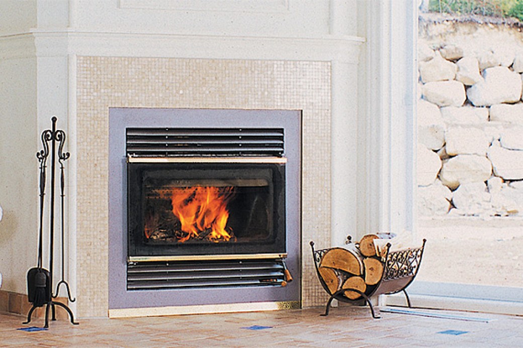 EPA-qualified wood-burning fireplace in home