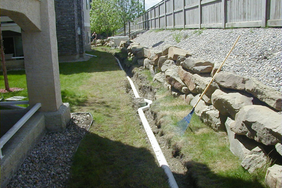 French Drain Design Curtain, French Drain Landscaping