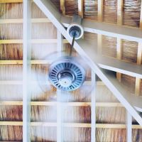 Ceiling fan spinning at high speed
