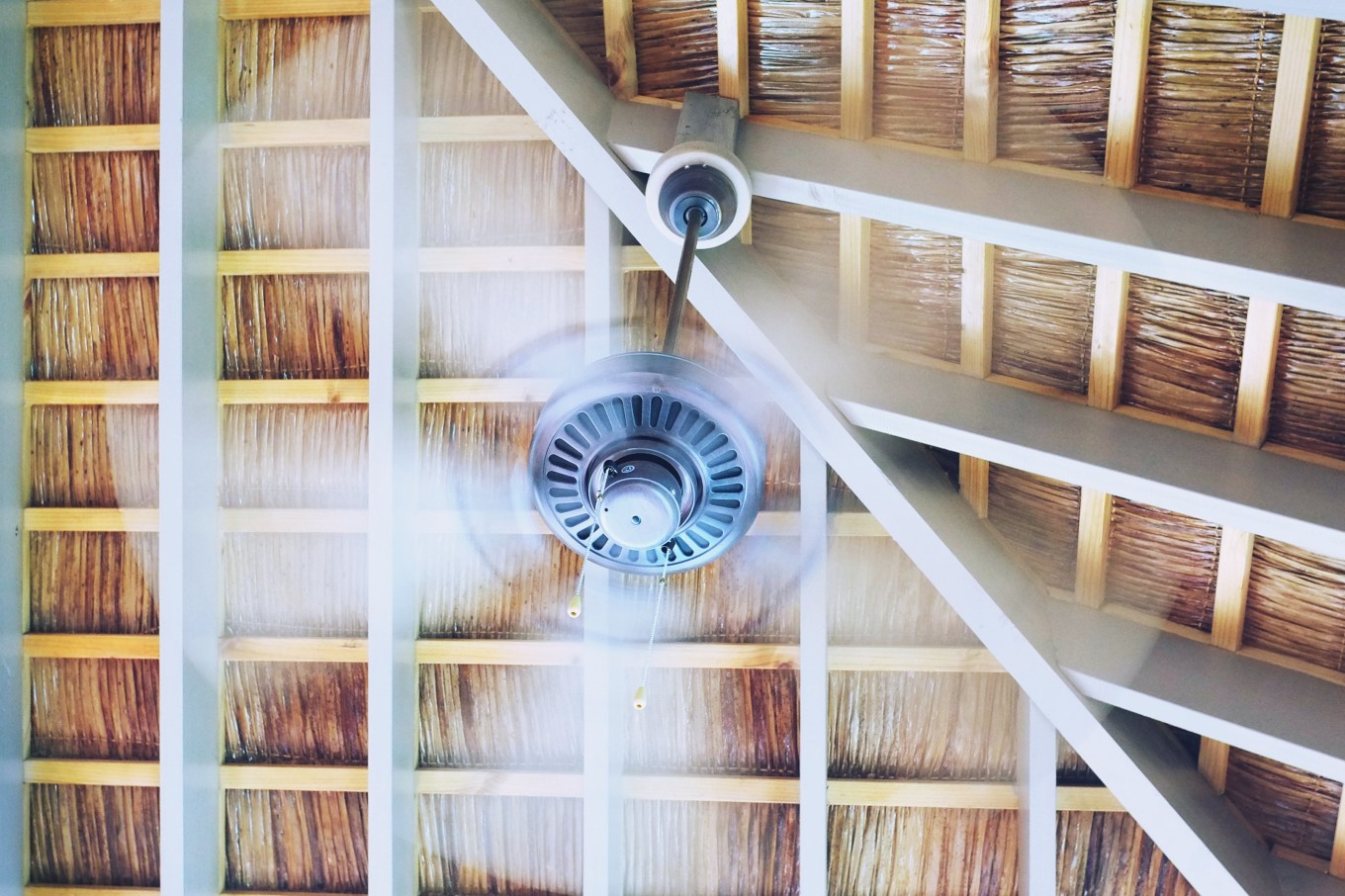 Ceiling fan spinning at high speed