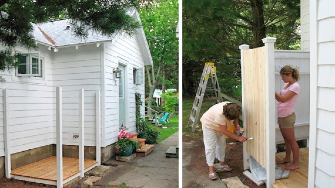 Outdoor Shower Ideas Simple Houselogic