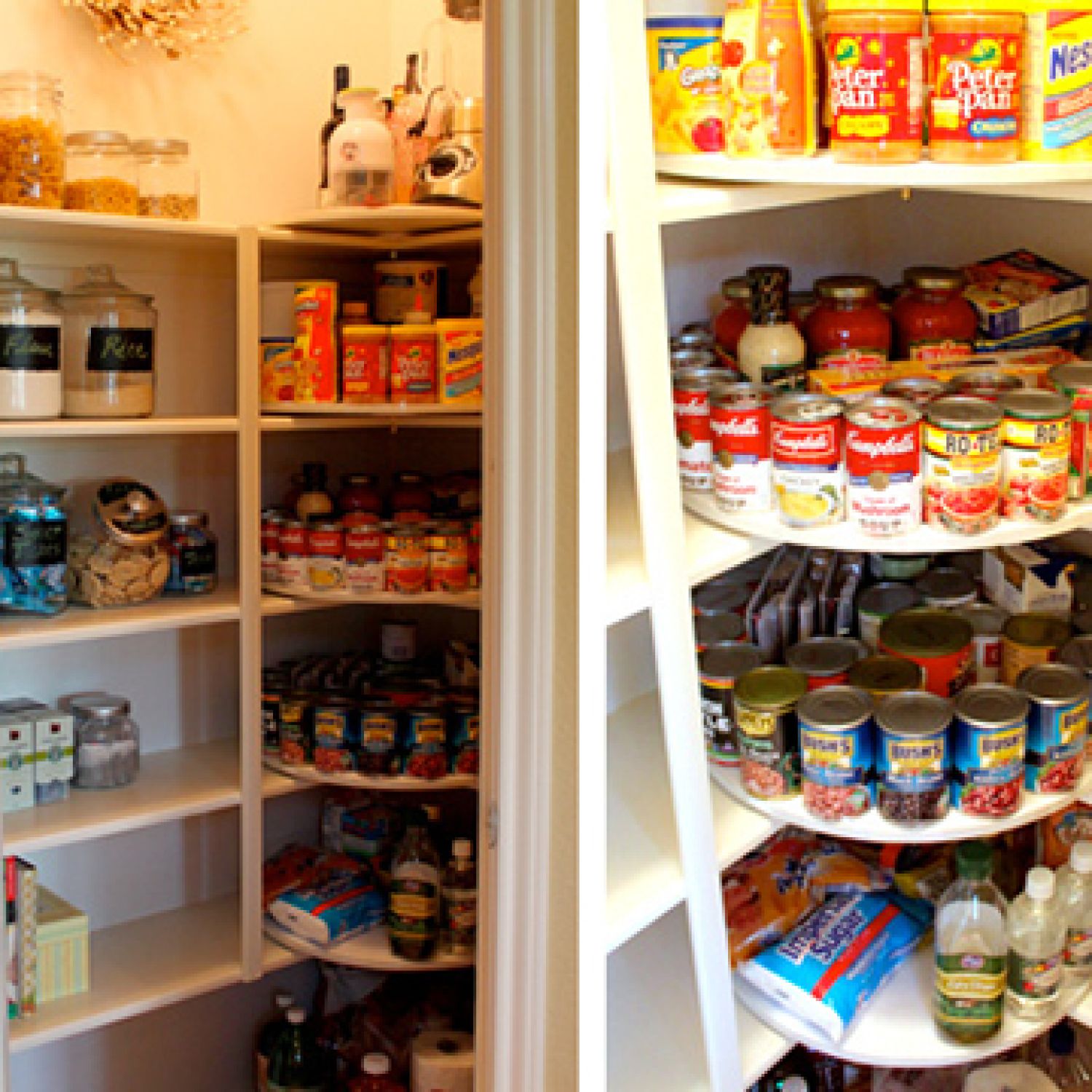Decorchick's lazy susan pantry makeover