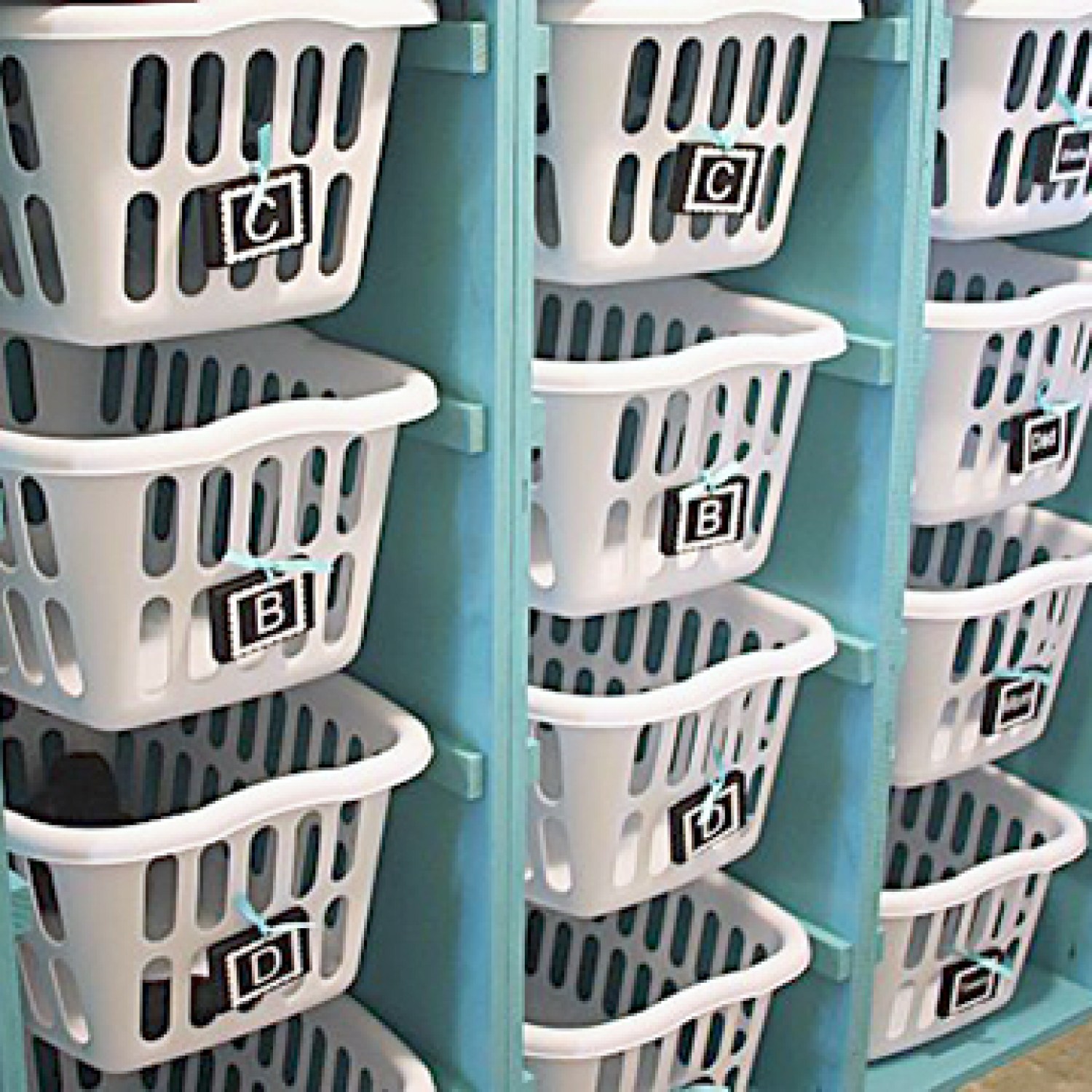 Laundry Room Organization Ideas, Shelves To Hold Laundry Baskets