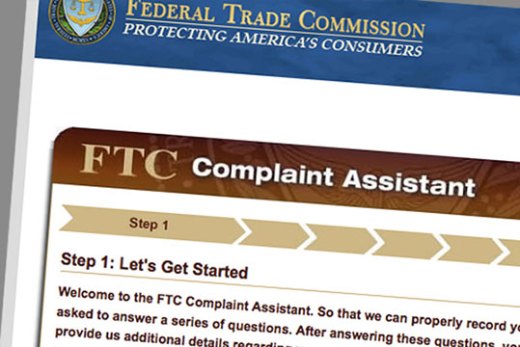 Online form at FTC website to dispute a credit report