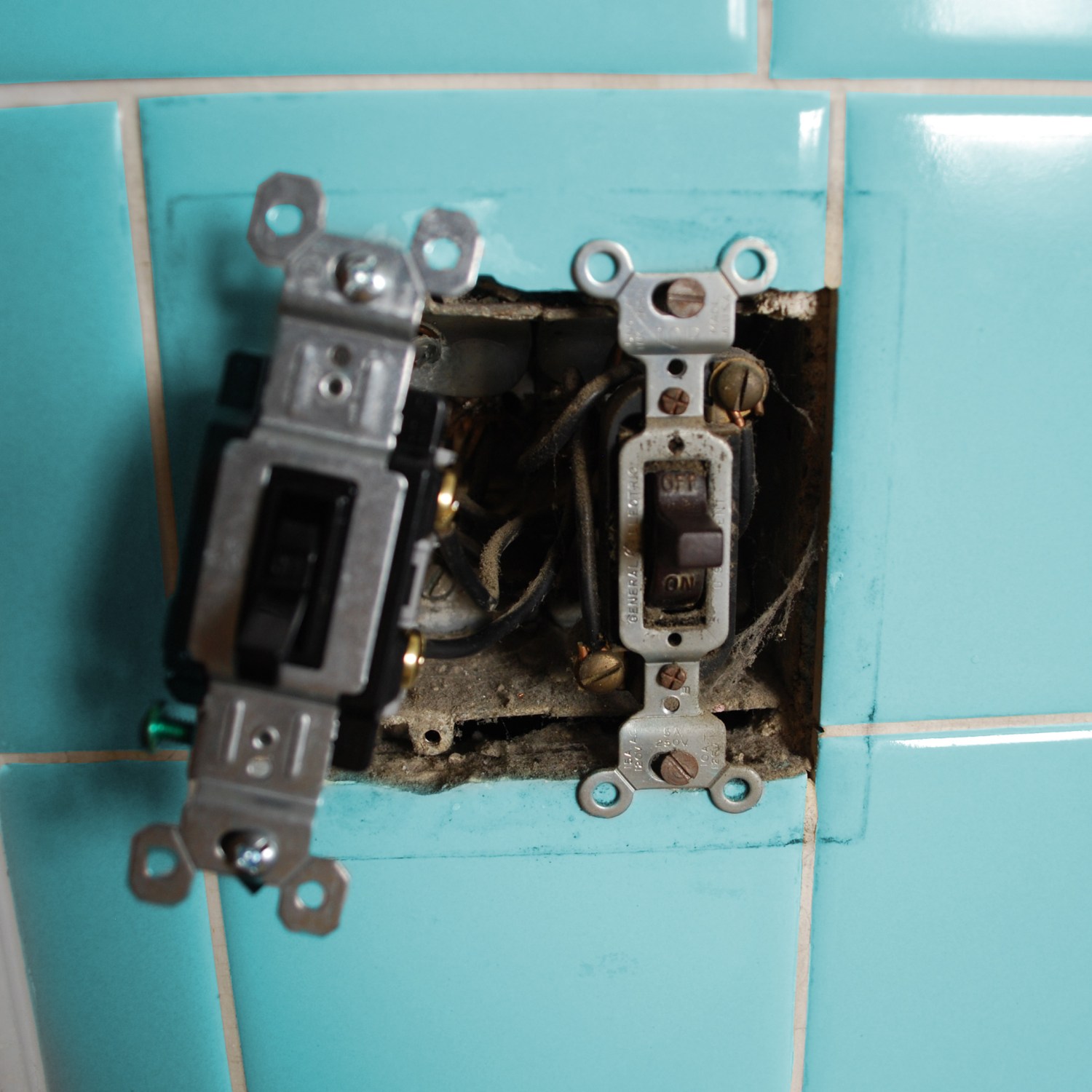Repairing a light switch in a home