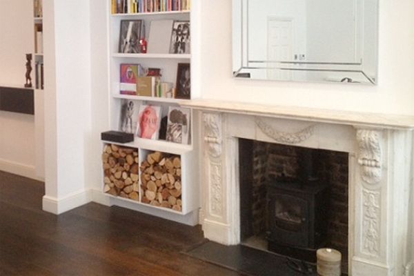 Fireplace with Wood Storage | Fireplace Surrounds