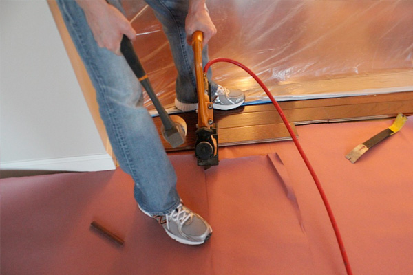 Installing a hardwood floor