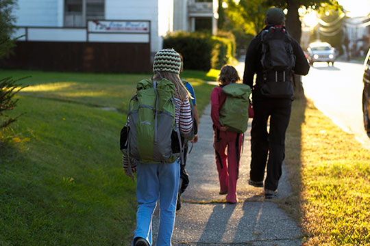 Walking to school