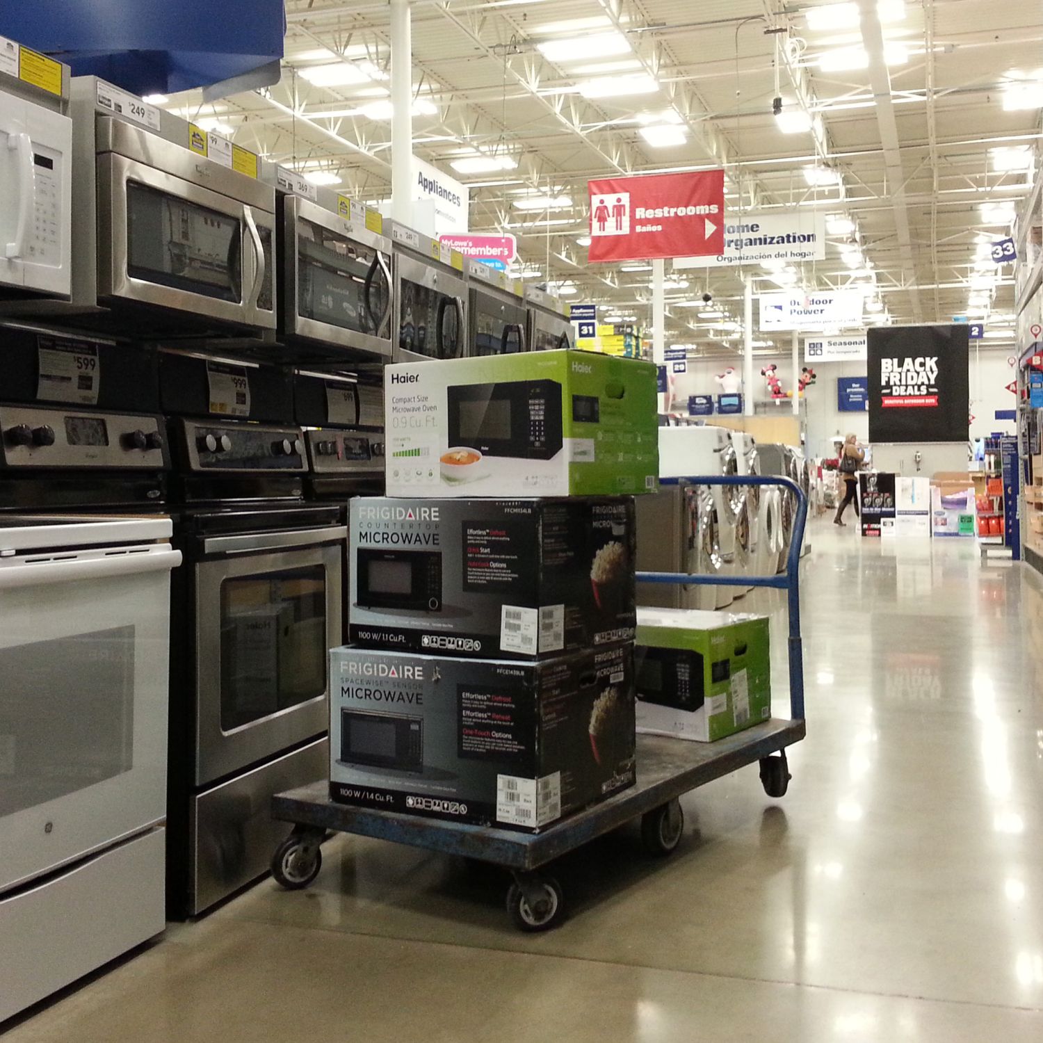 Black Friday sale at appliance store