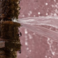 Burst water pipe