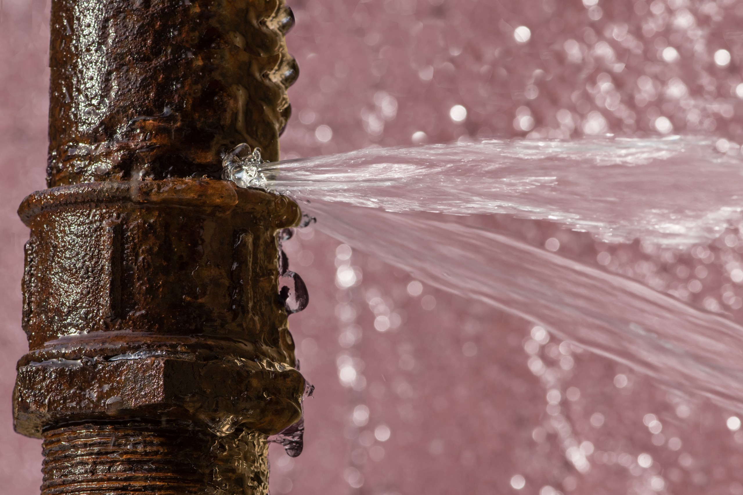 Burst water pipe