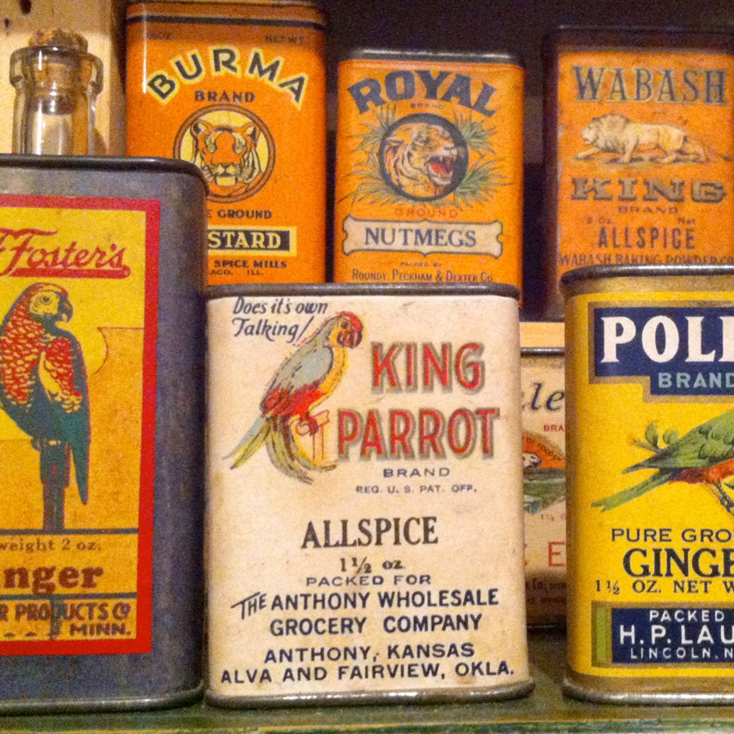 Vintage spice cans to be recycled for storage