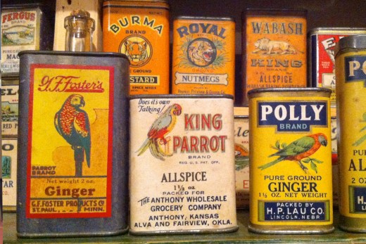 Vintage spice cans to be recycled for storage