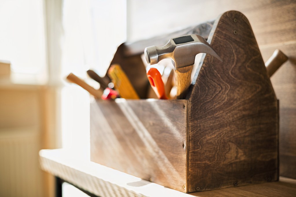 Wooden toolbox