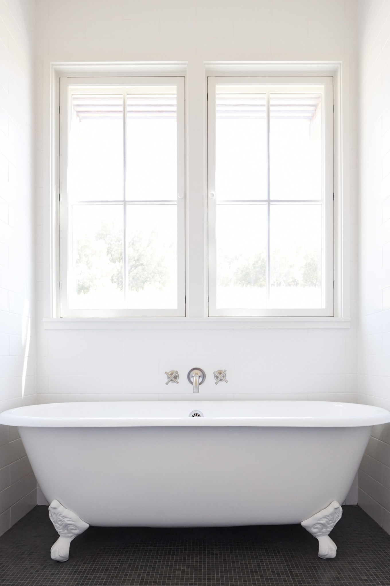 Clawfoot tub in a bathroom