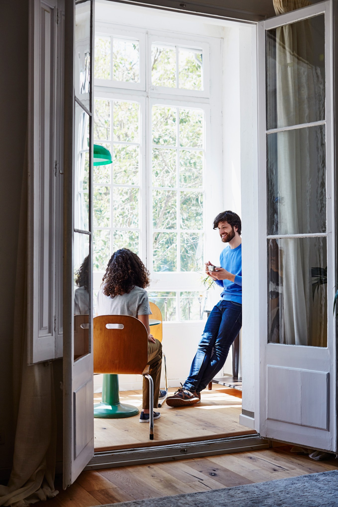 Couple enjoying their recently purchased home