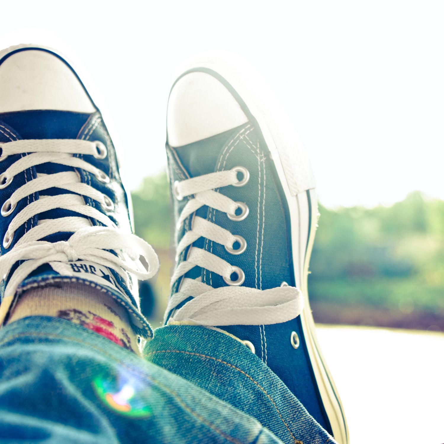 Person relaxing with feet up