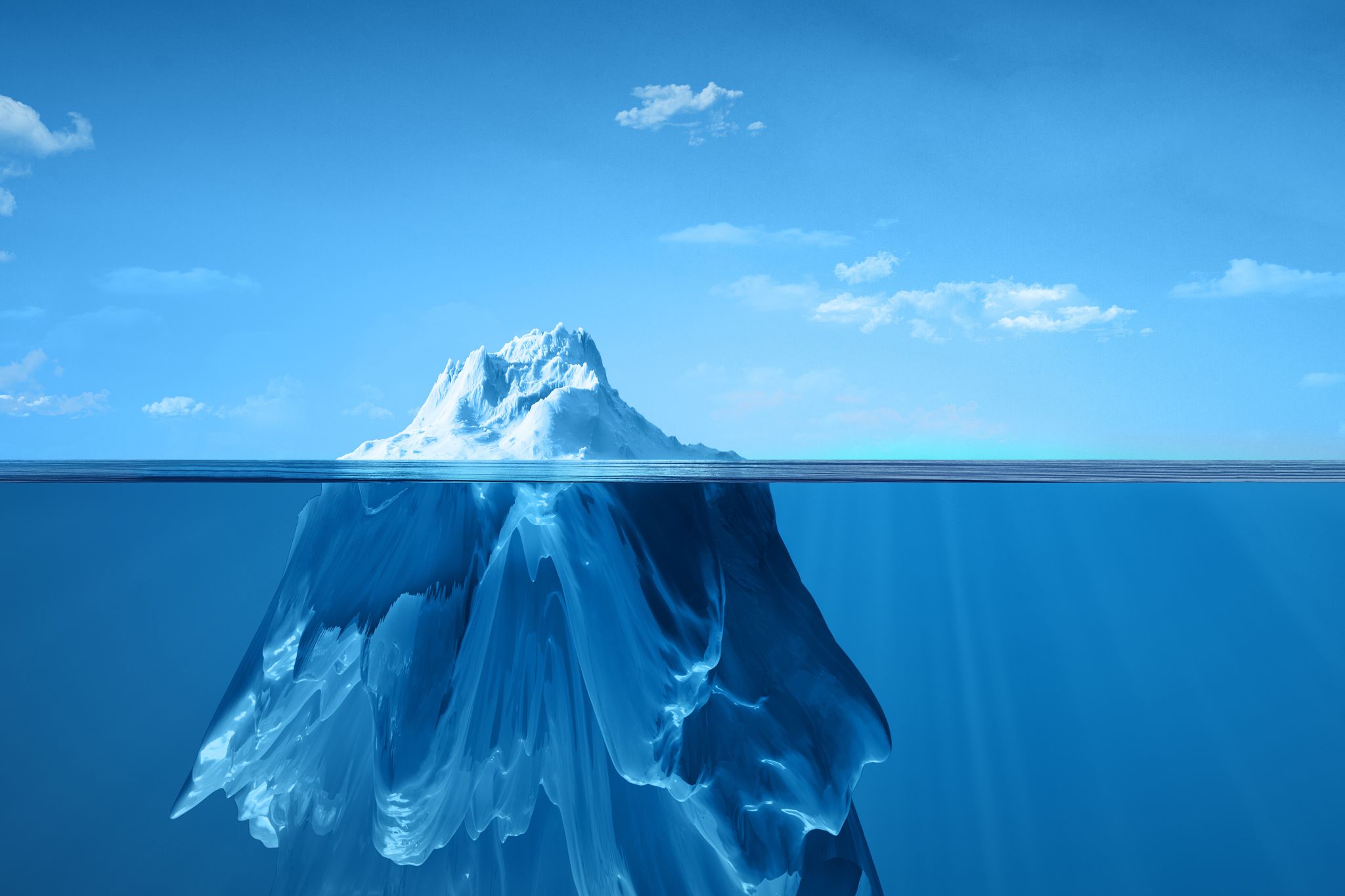 Iceberg in the ocean