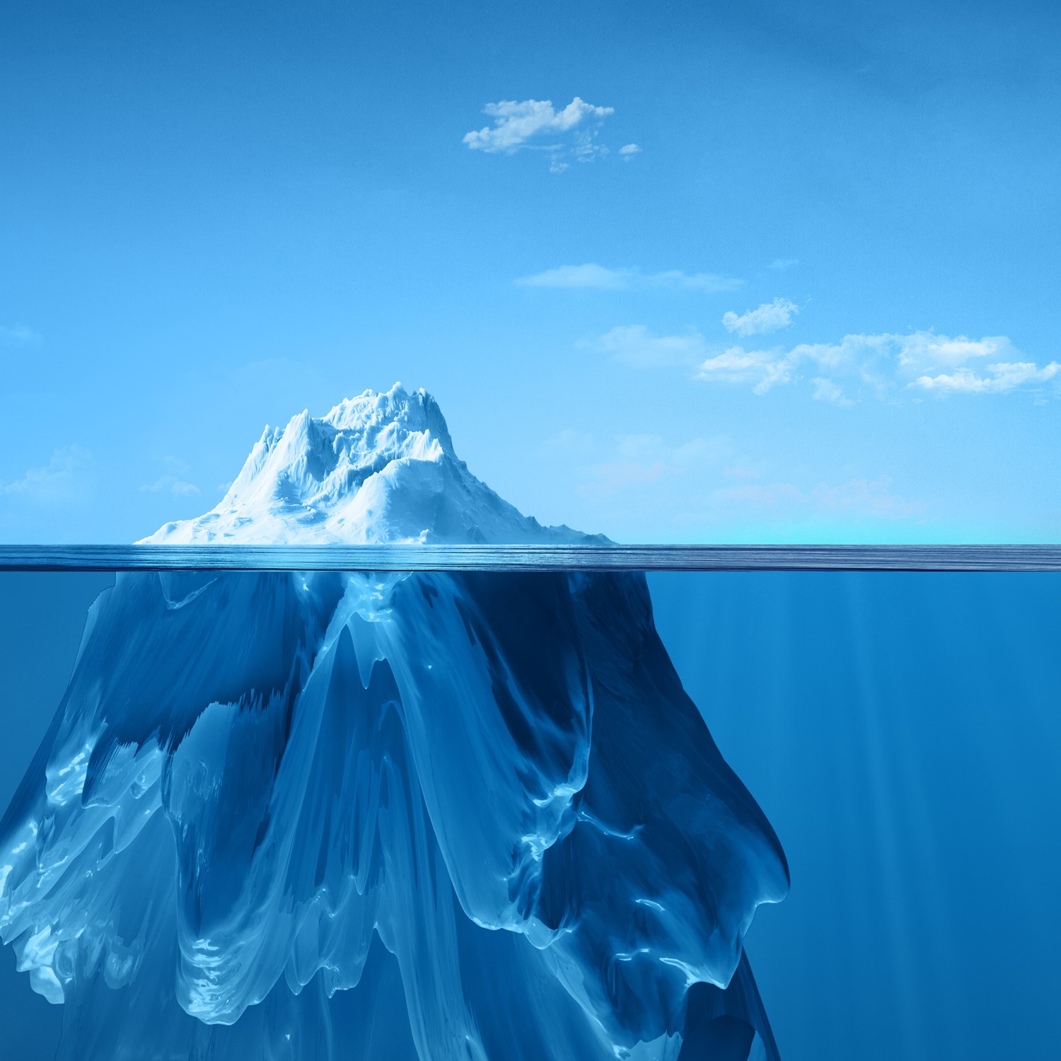 Iceberg in the ocean