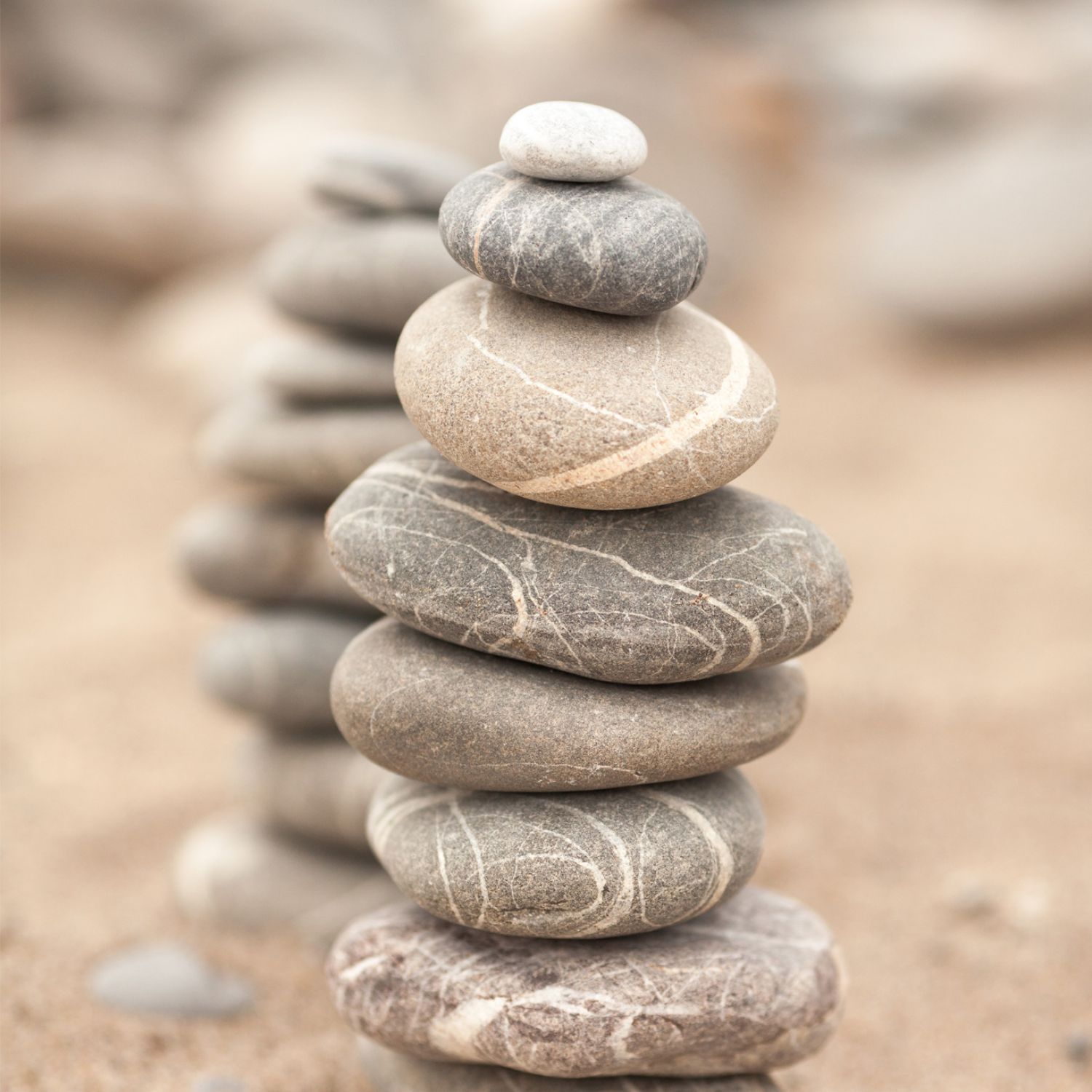 Zen stacked stones