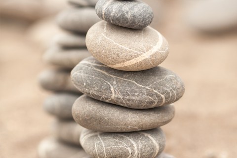 Zen stacked stones