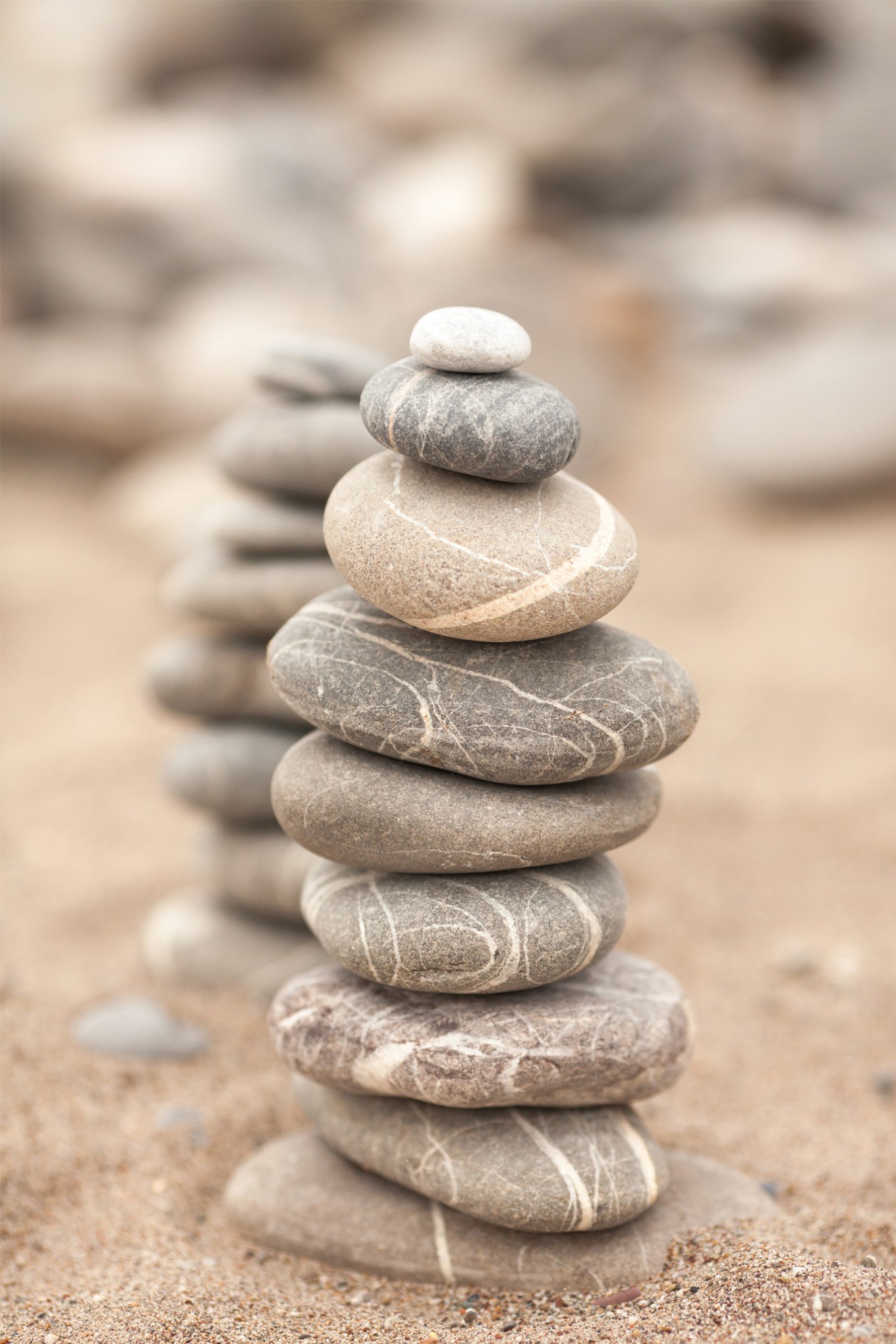 Zen stacked stones