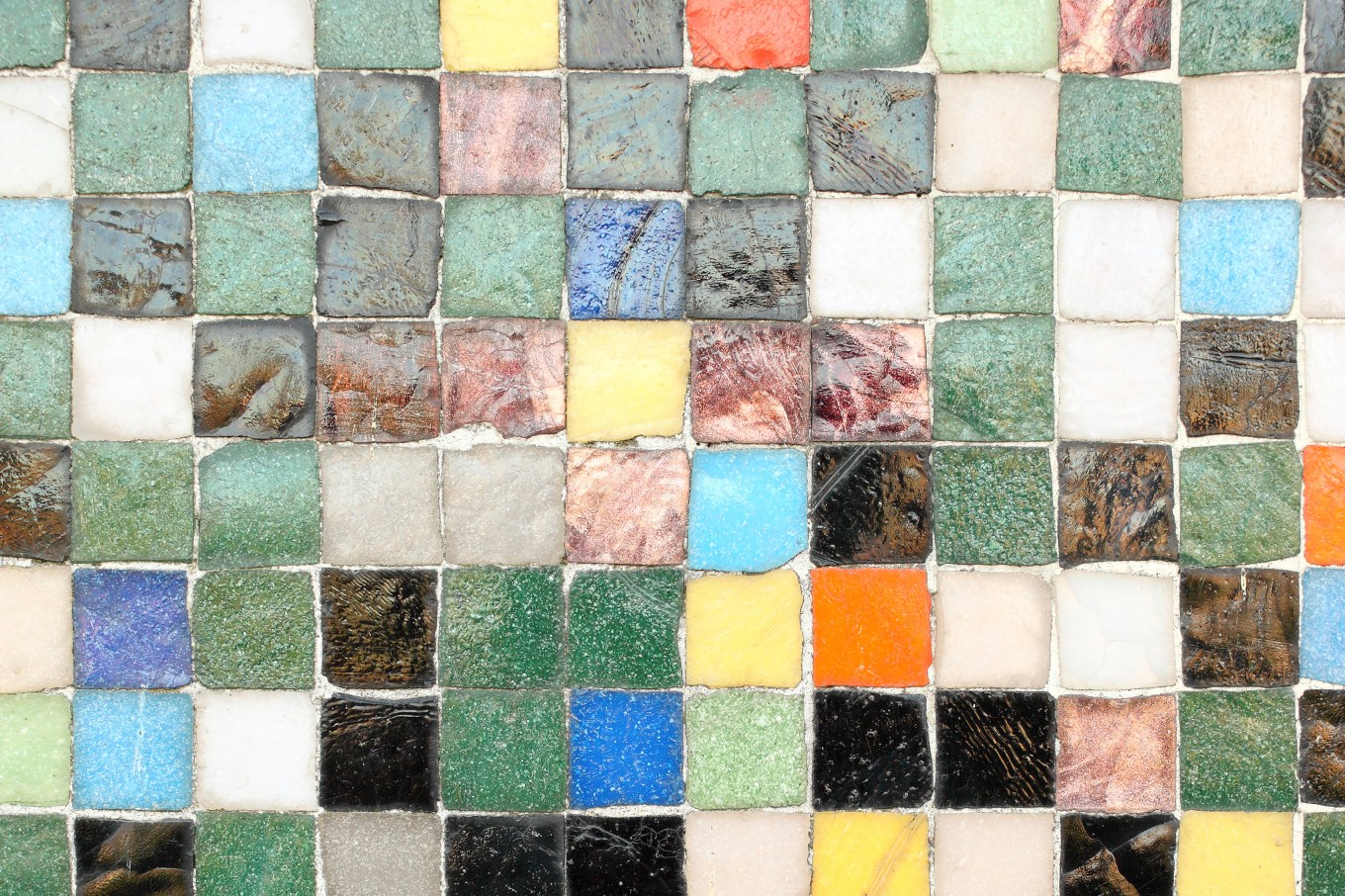 Colorful mosaic tile in a home