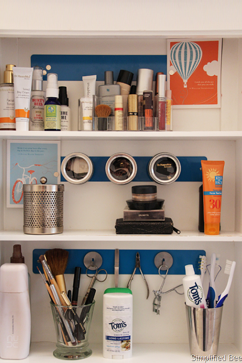 An organized medicine cabinet