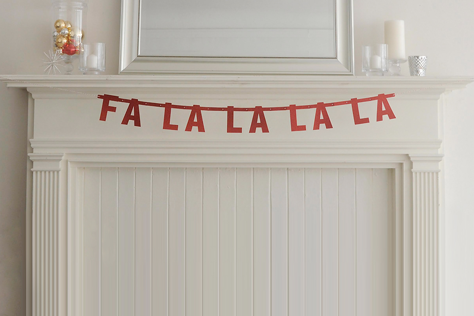 Jolly Christmas mantel banner