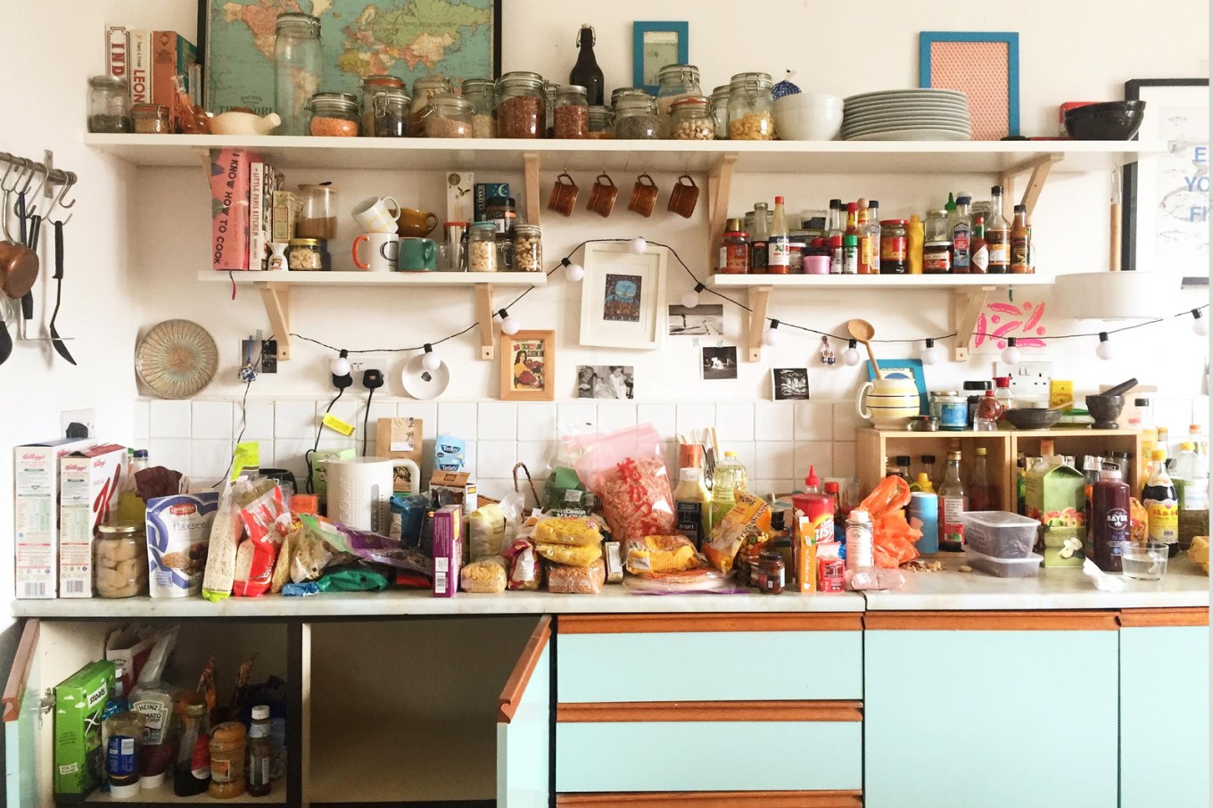 Kitchen in the process of decluttering