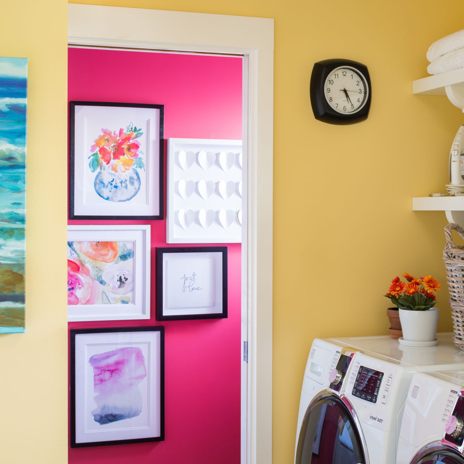Brightly painted walls in a color expert's home