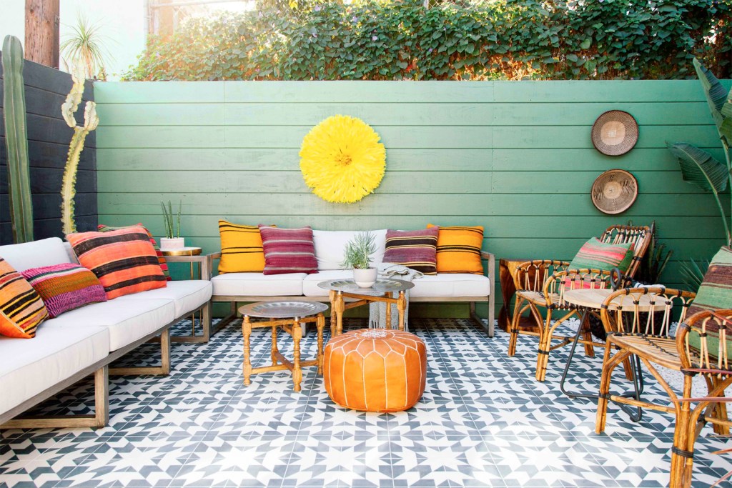 Colorful patio at a home