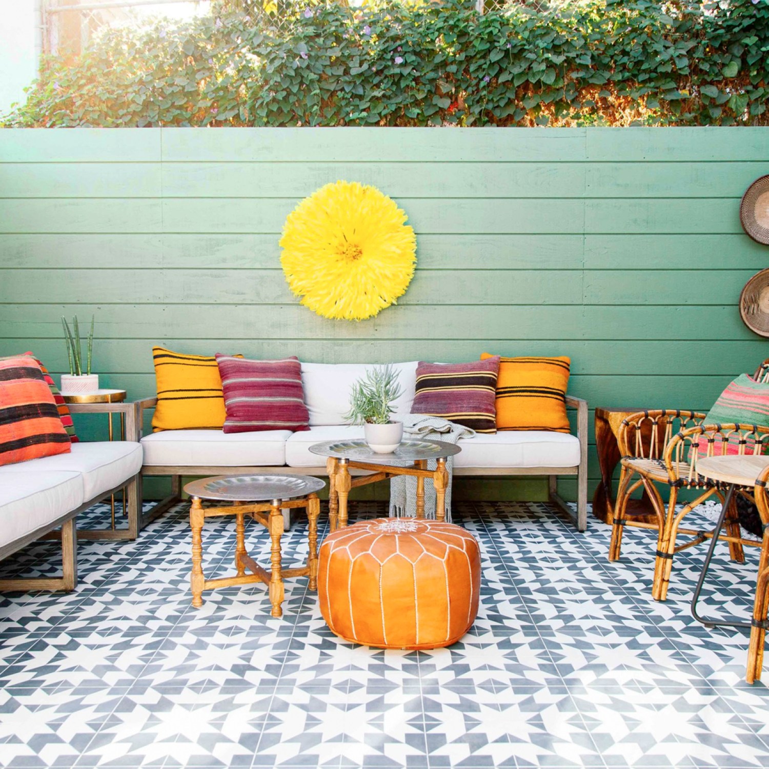 Colorful patio at a home