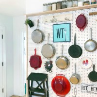 Using a kitchen pegboard for home organization