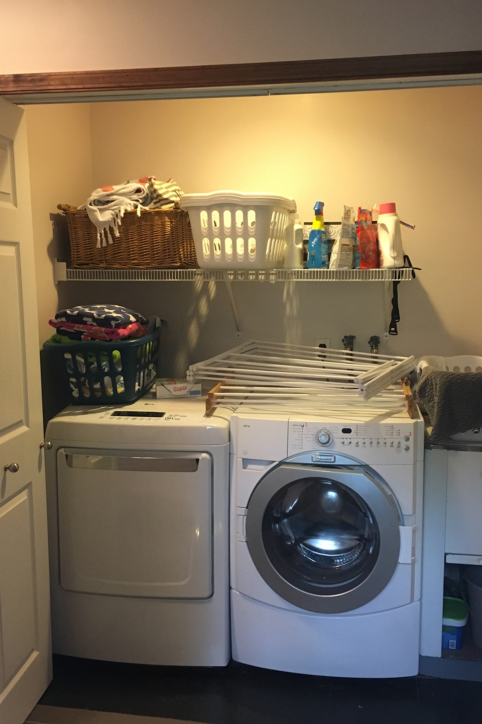 Washer and dry in closet | Winter Home Improvement Projects