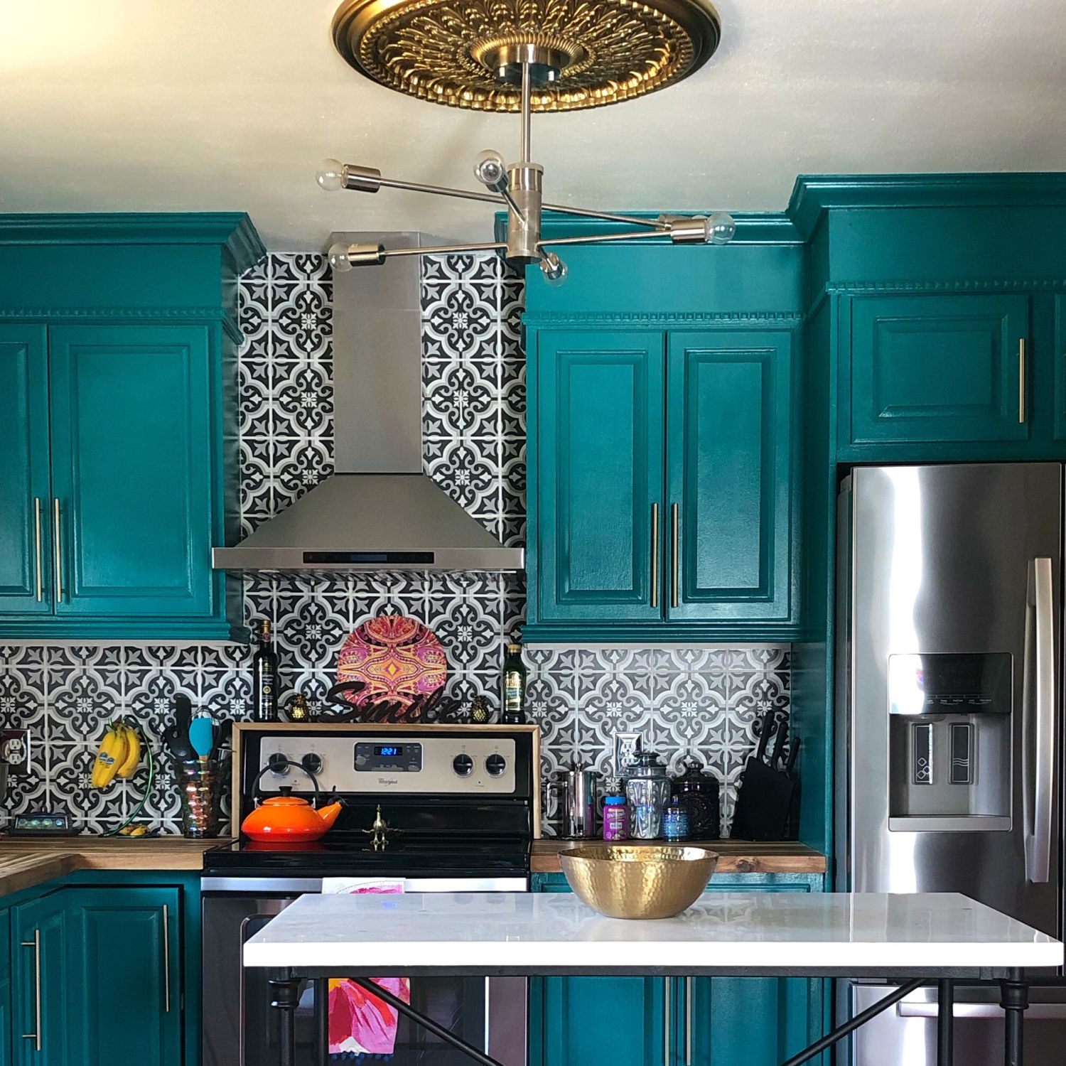 Renovated kitchen in the Trombley Home