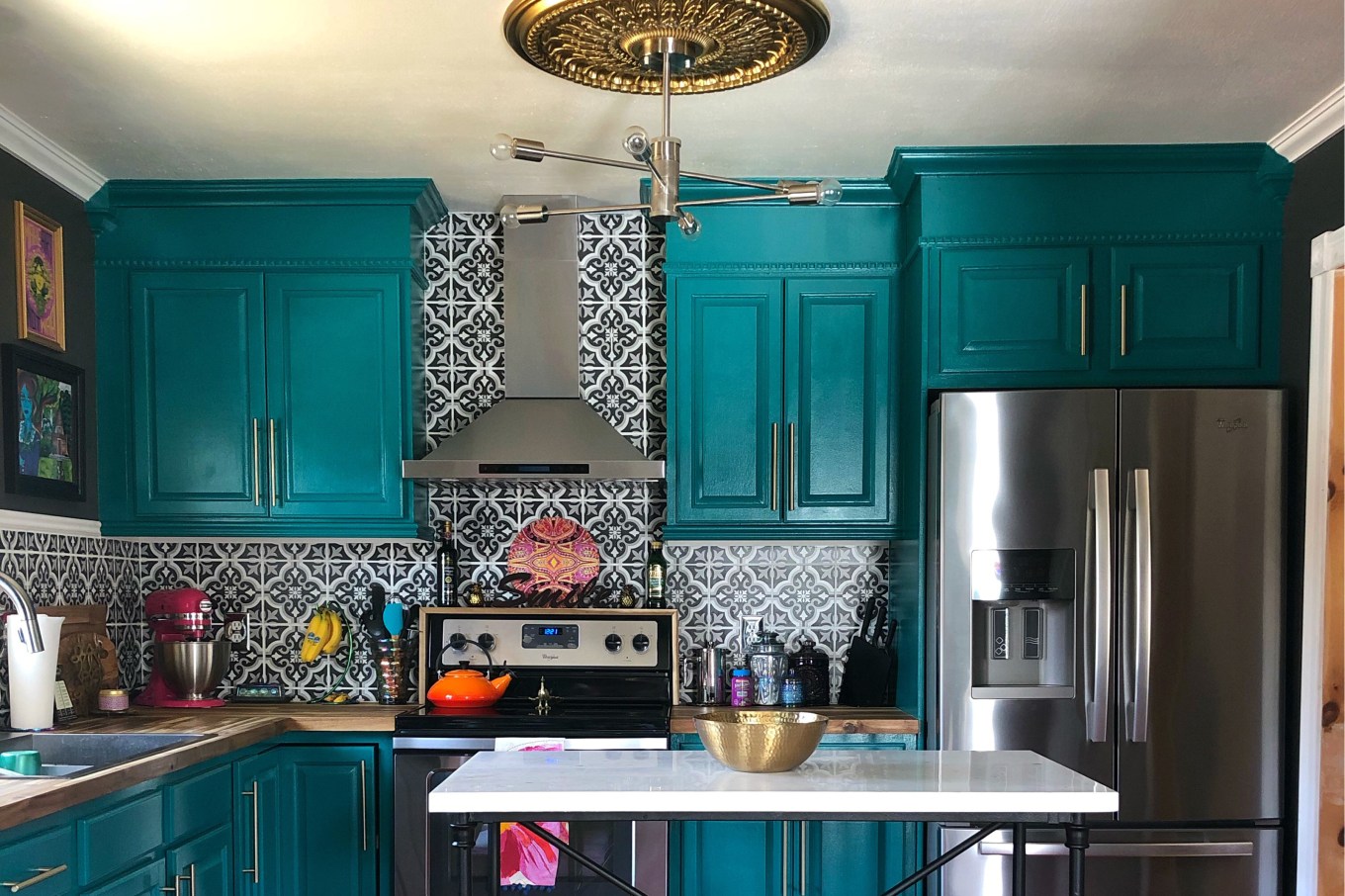 Renovated kitchen in the Trombley Home