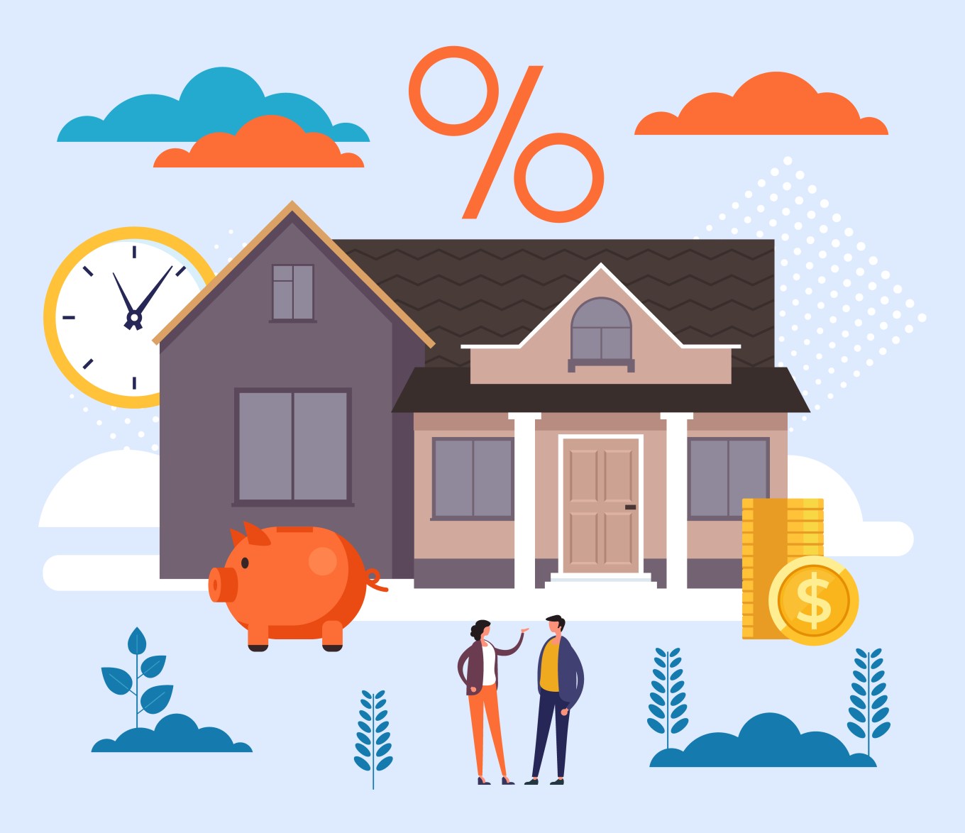 avoid mortgage mistakes house and percentage illustration