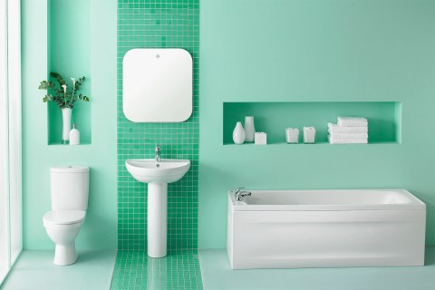 spa-bathroom-green-tiled-soaker-tub