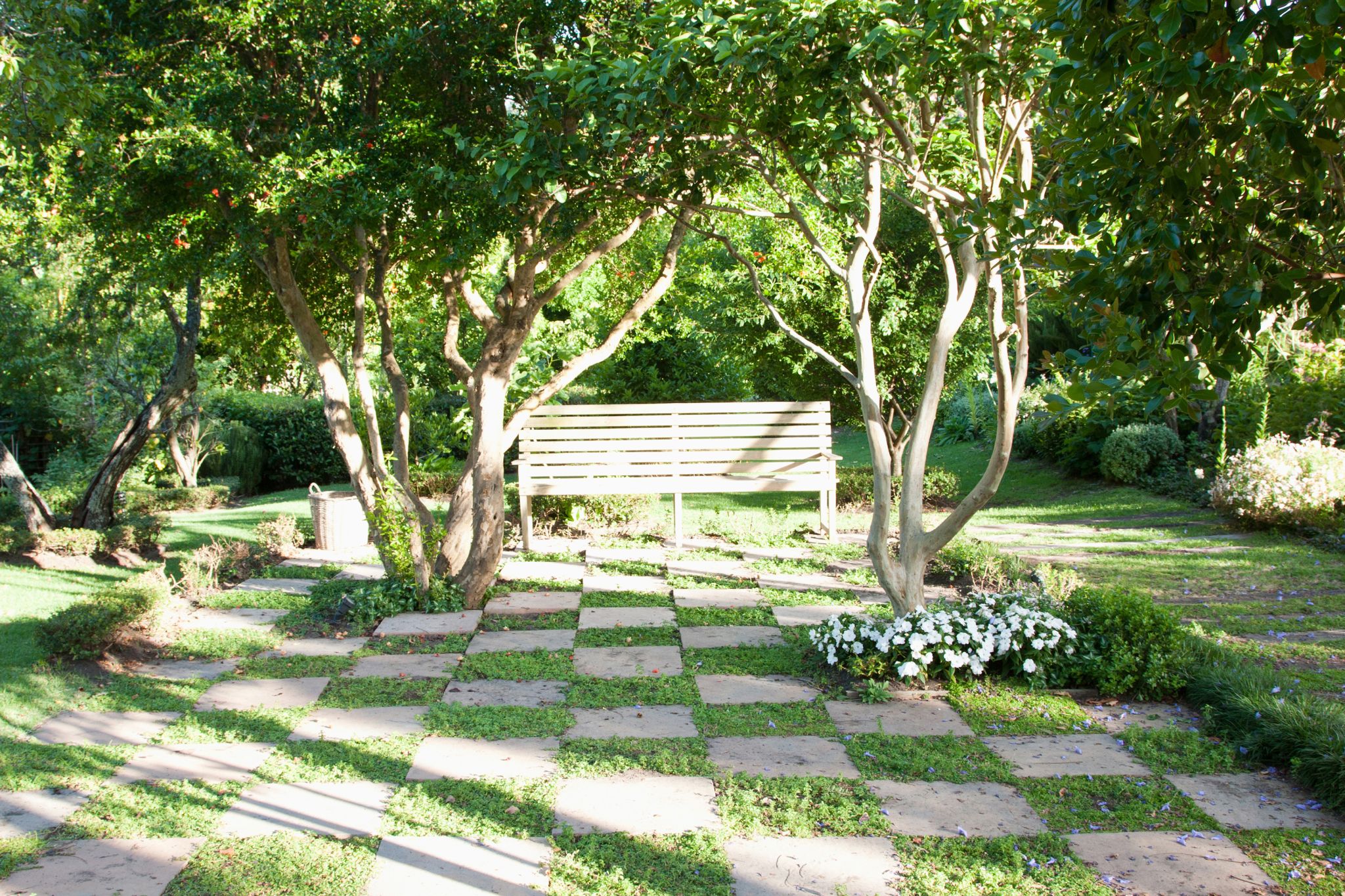 Yard-Work-Easy-Landscaping-Low-Maintenance-Patio-Trees-Path