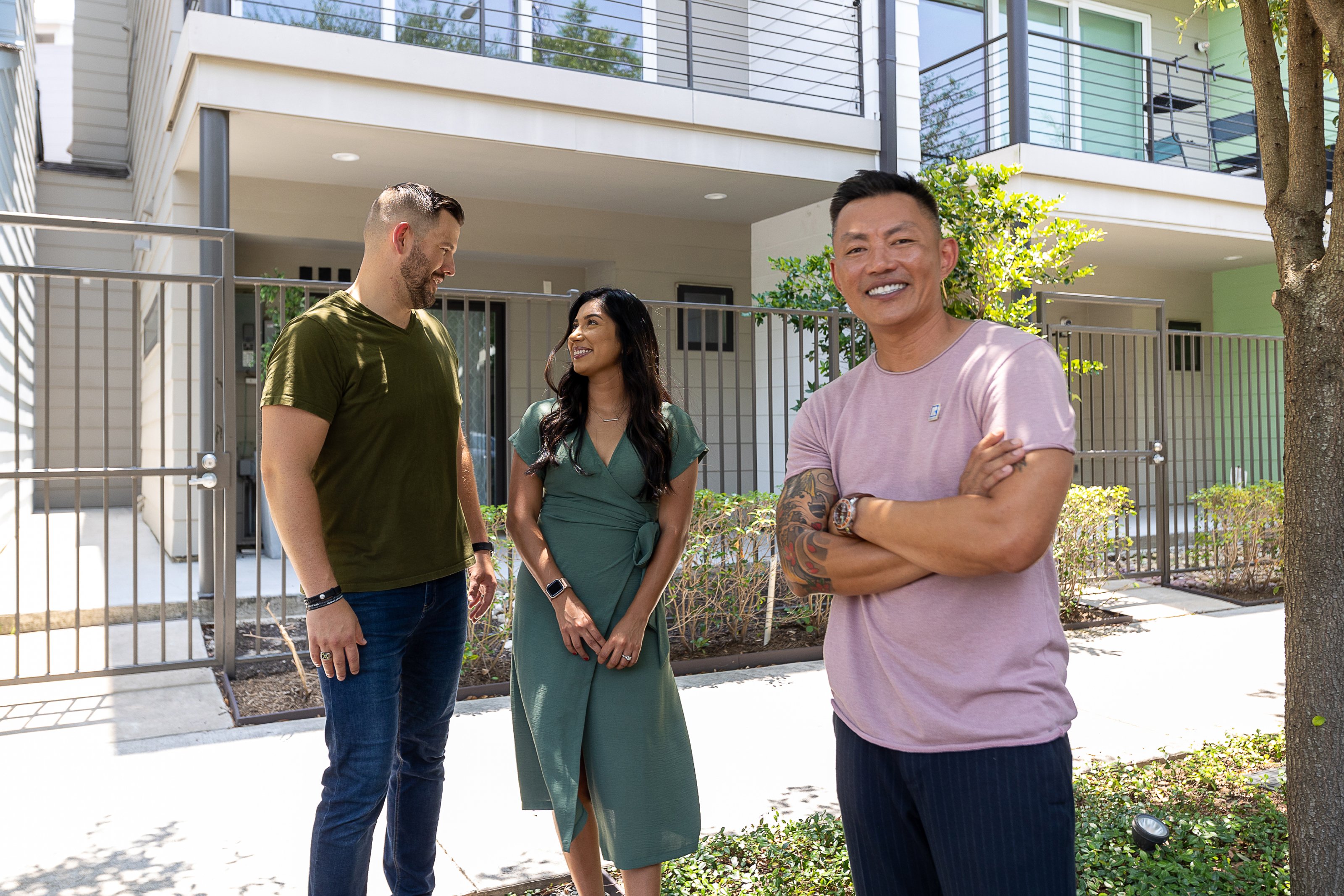 first time home buyer season three still image REALTOR® Chris with FTHB Philip and Eunice in Houston Texas