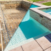 Before and After Comparison of an Inground Pool Build Construction Site