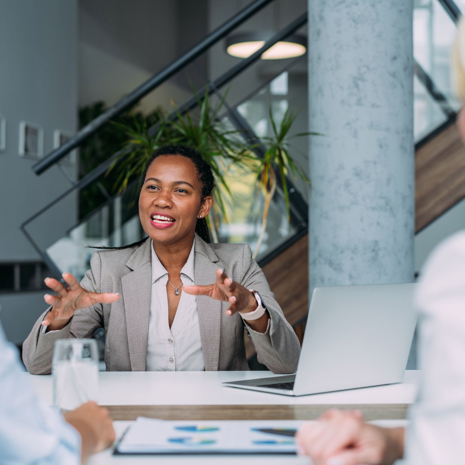 Home buyers meeting with an estate lawyer.