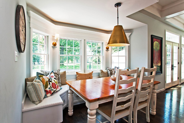 Bay window in a breakfast room