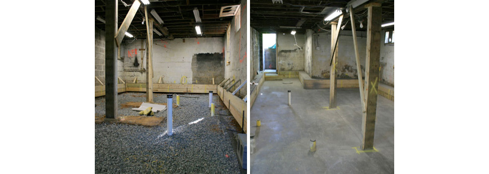 Excavation to deepen basement