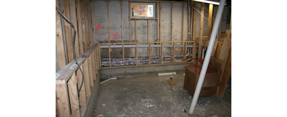 Half wall in basement