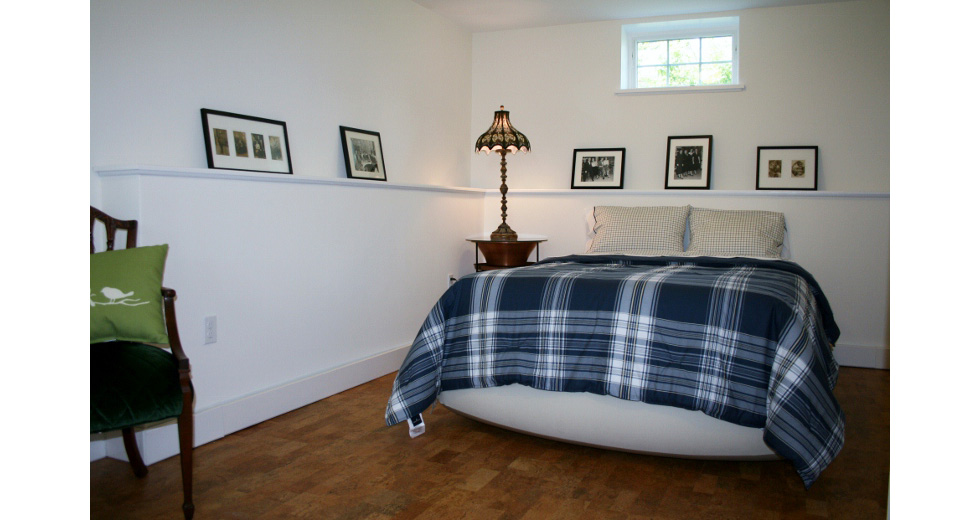 Picture rail in basement
