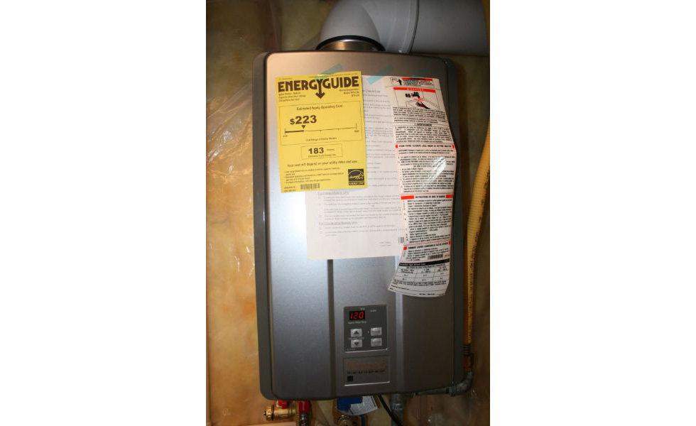 New tankless water heater in basement