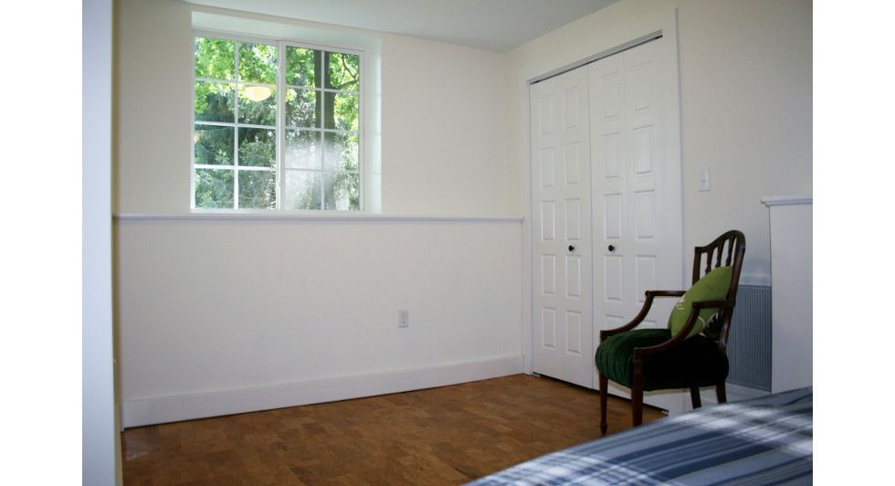 New basement window in bedroom