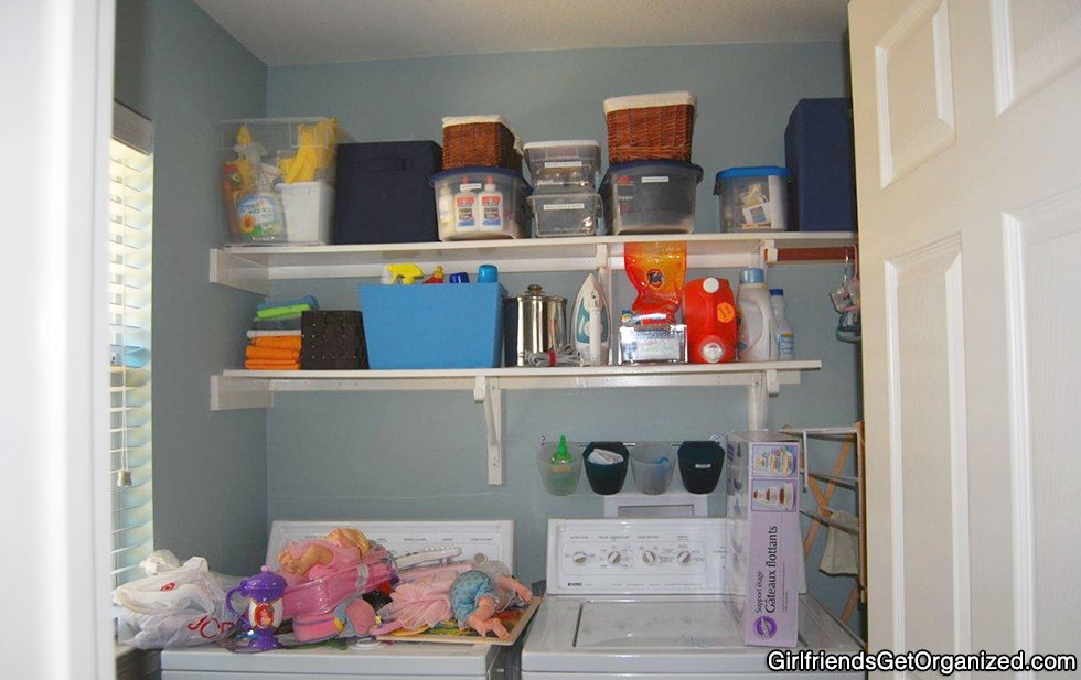 The laundry room before the pegboard